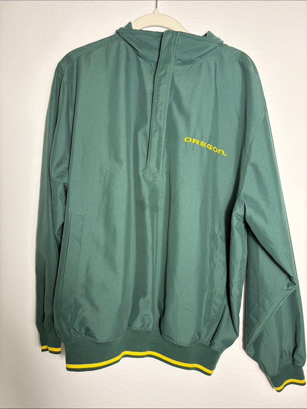 University of Oregon Ducks Quarter Zip Windbreaker Jacket